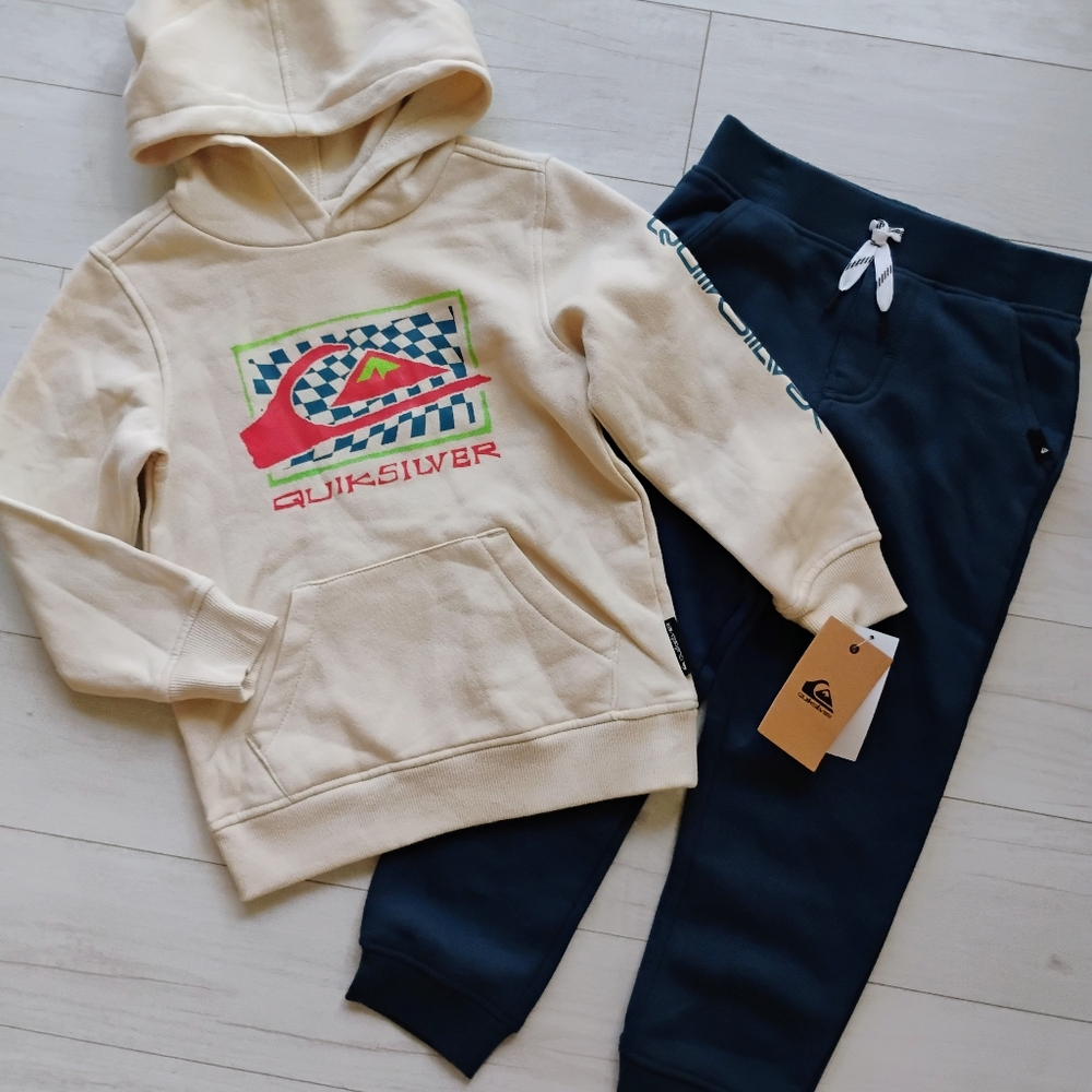 QUIKSILVER NEW Logo Pullover Hoodie & Jogger Sweatpants
